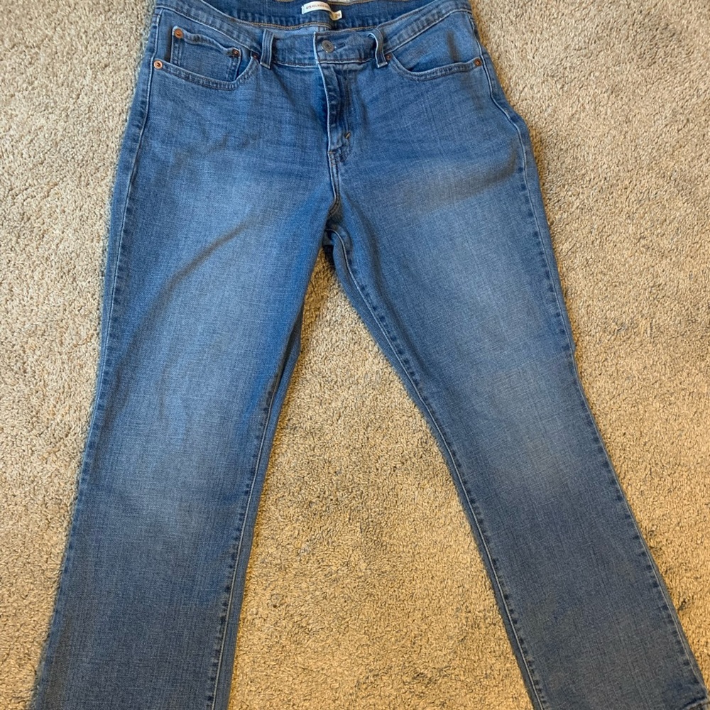 Levis 415 Relaxed Boot Cut Blue Demin Jeans Womens Size 29 Inseam 28"